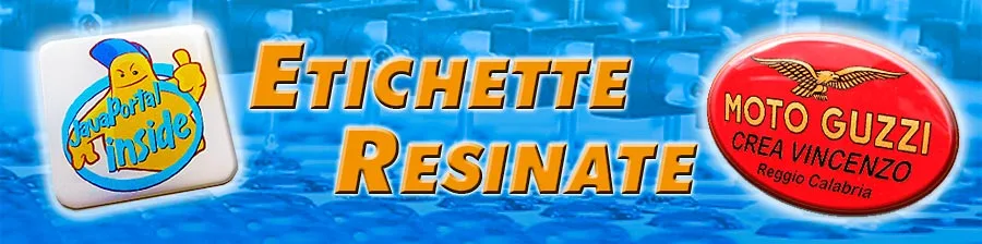 etichette resinate